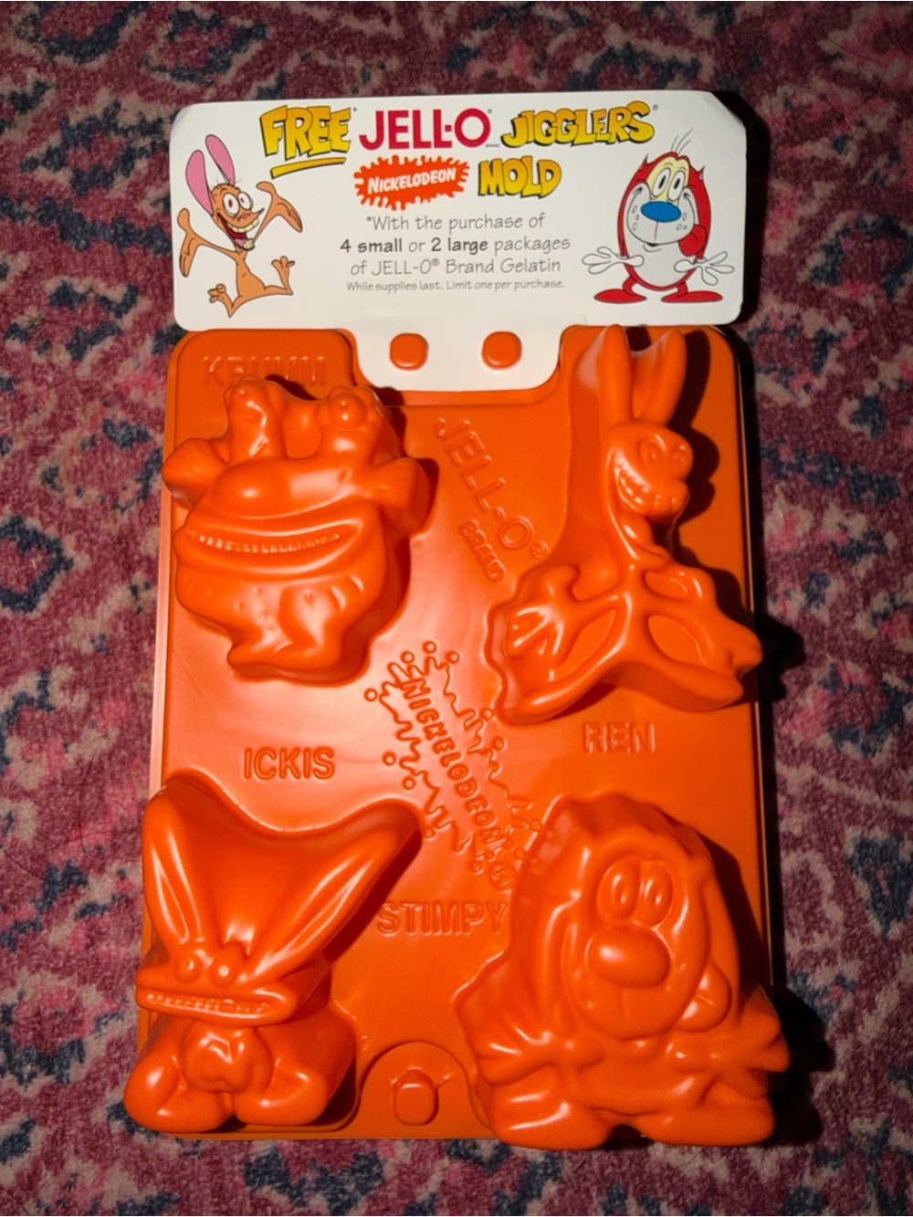 Nickelodeon Orange Jigglers Gelatin Mold - Ren & Stimpy Characters